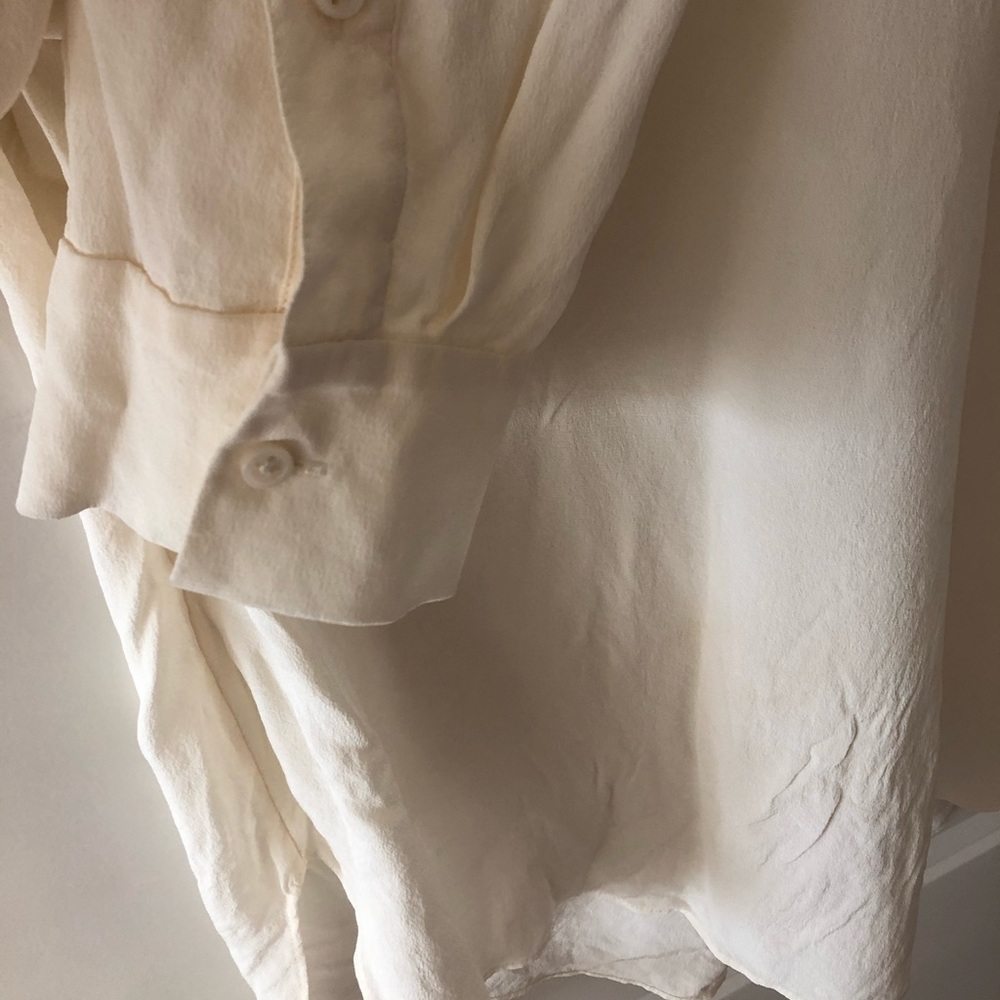 Cos Stores Light Yellow Silk Blouse View 6